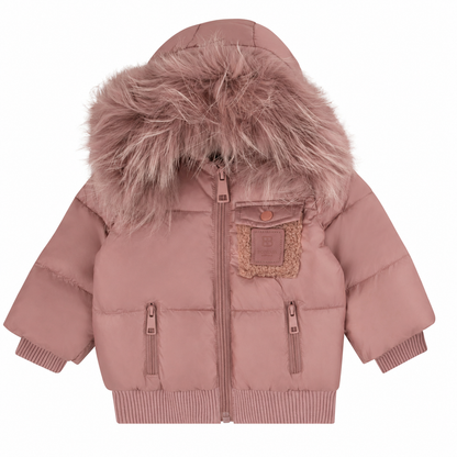 Bondoux Leather Badge Winter Coat