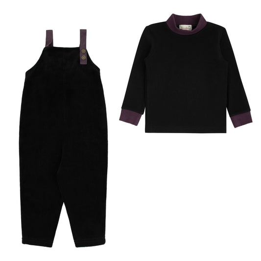 Bondoux Badge Velour Romper Set