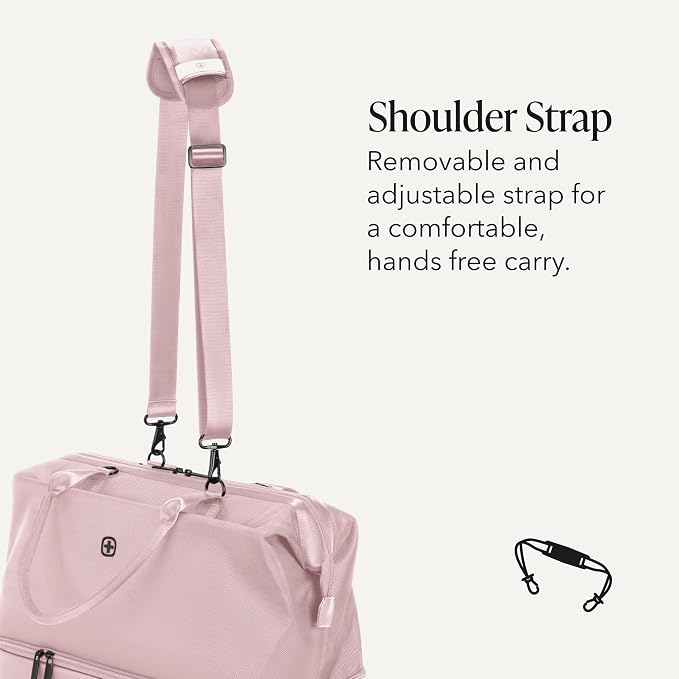 SwissGear Signature Hardside Expandable Luggage & Weekender Tote, Pink, 2-Piece Set