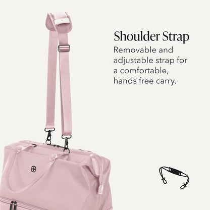 SwissGear Signature Hardside Expandable Luggage & Weekender Tote, Pink, 2-Piece Set