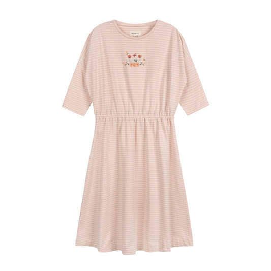 Ely's & Co Floral Stripe 3/4 Sleeve dress