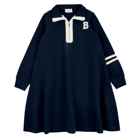 Bondoux Varsity Navy Dress