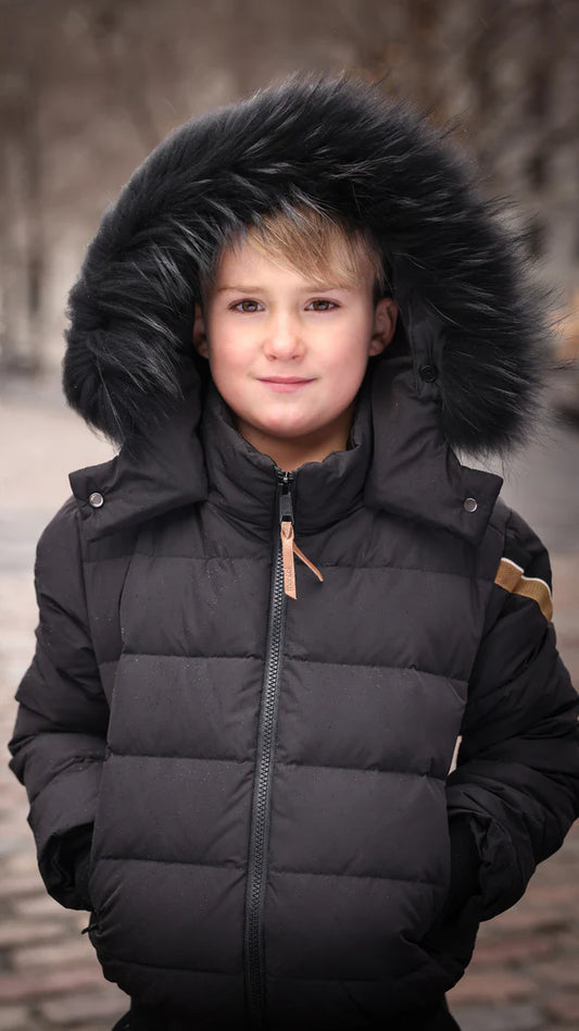 Mantel Side Contrast Tape Winter Jacket