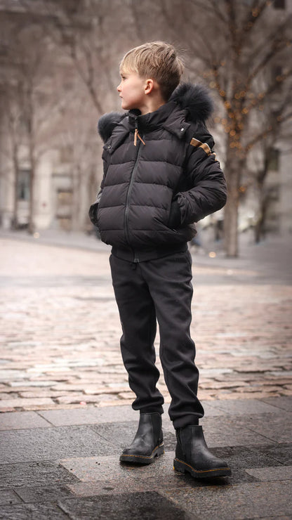 Mantel Side Contrast Tape Winter Jacket