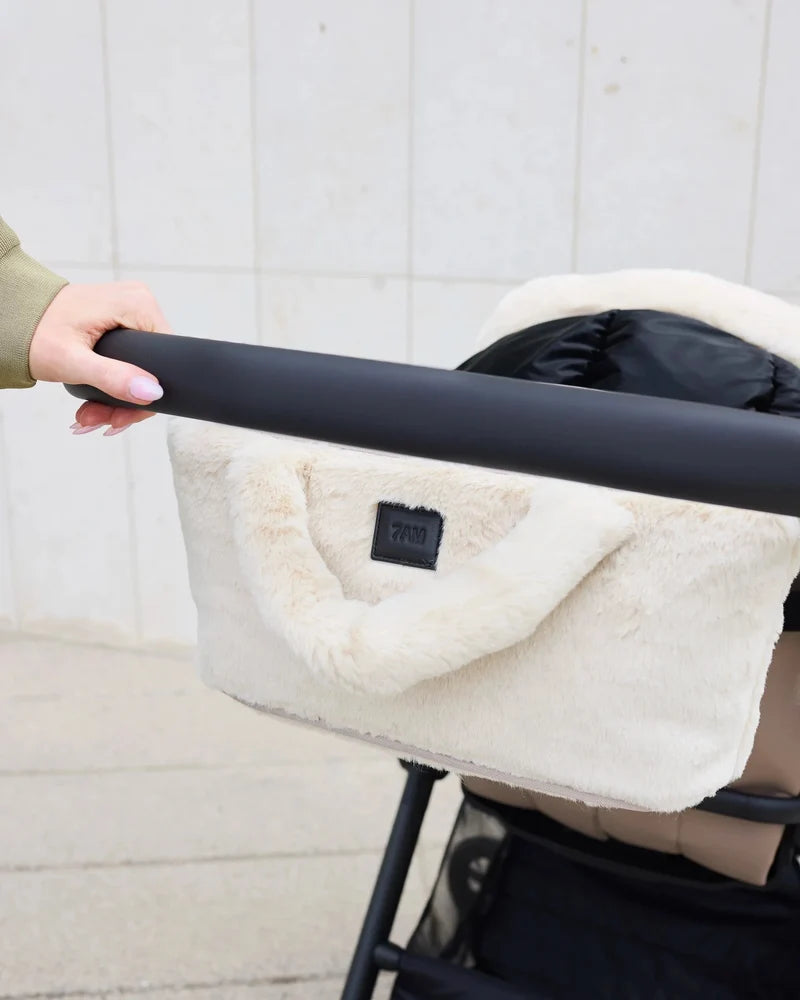 7AM Romy Stroller Organizer Ushuaia (Arctic White Fur)