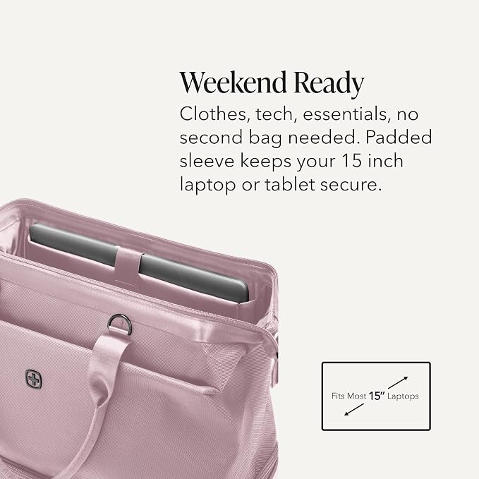 SwissGear Signature Hardside Expandable Luggage & Weekender Tote, Pink, 2-Piece Set