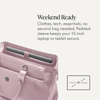 SwissGear Signature Hardside Expandable Luggage & Weekender Tote, Pink, 2-Piece Set