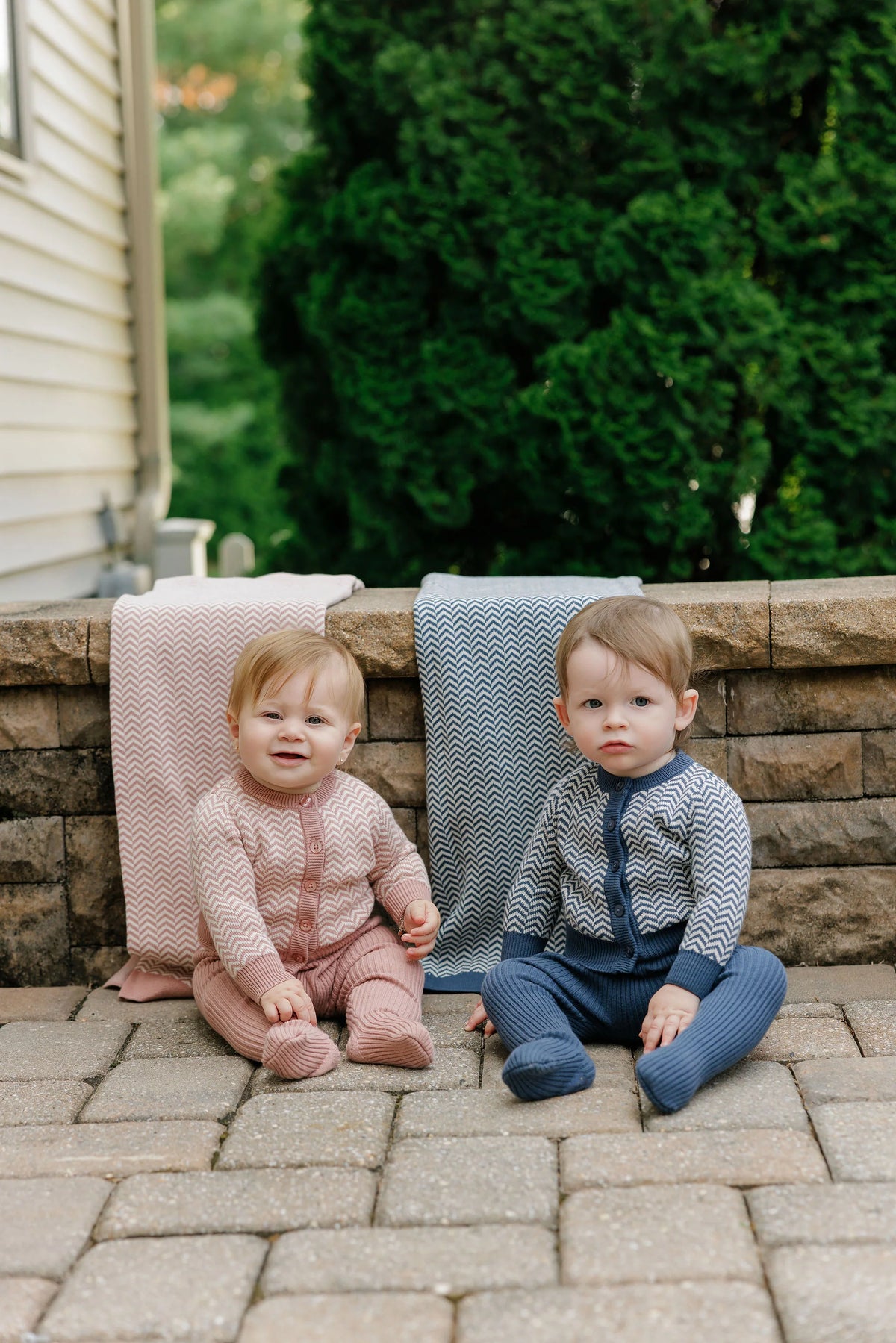 Looms Herringbone Knit Girls Overalls