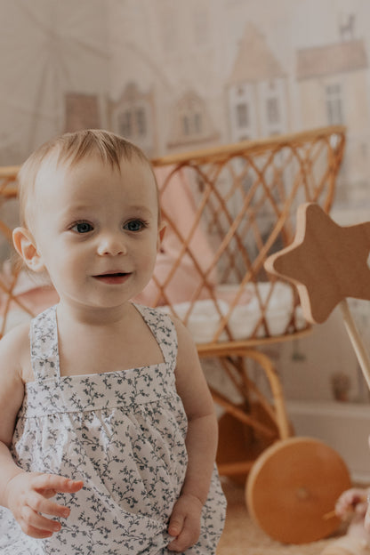 Bondoux Waffle/floral Short Romper