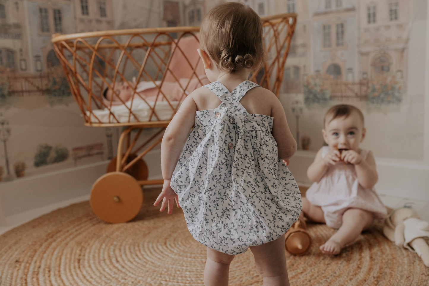 Bondoux Waffle/floral Short Romper