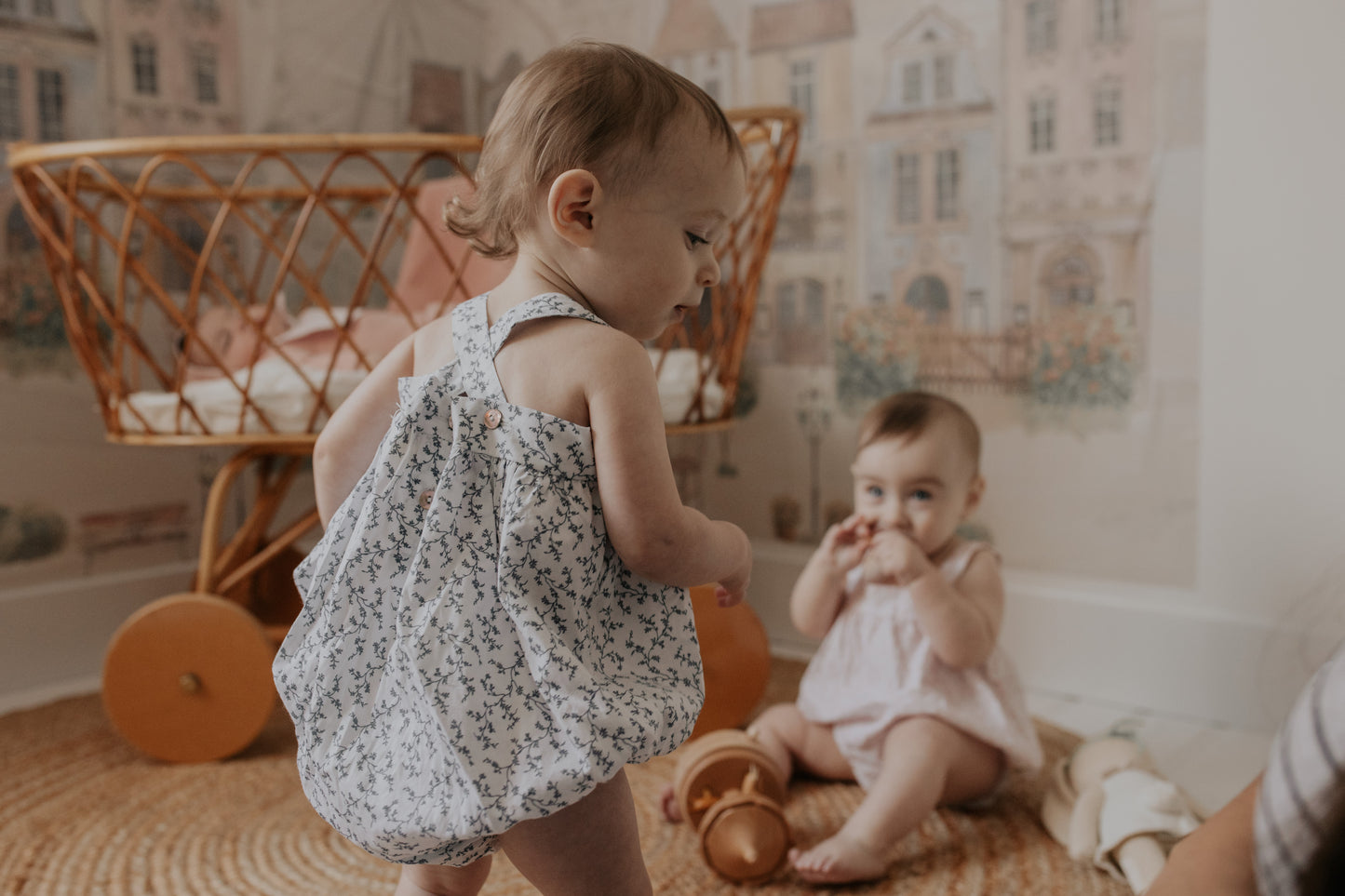 Bondoux Waffle/floral Short Romper