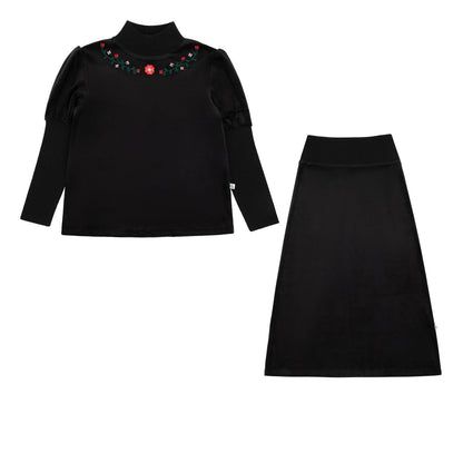 Miss Mini Embroidered Shabbos Teen Set