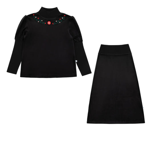 Miss Mini Embroidered Shabbos Teen Set