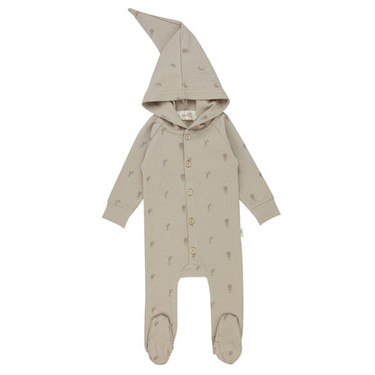 Bondoux Car Print Easy Hoodie Footie