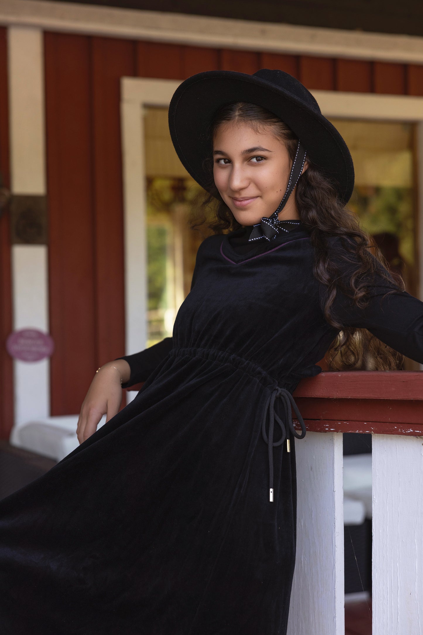 Bondoux Badge Velour Maxi Dress