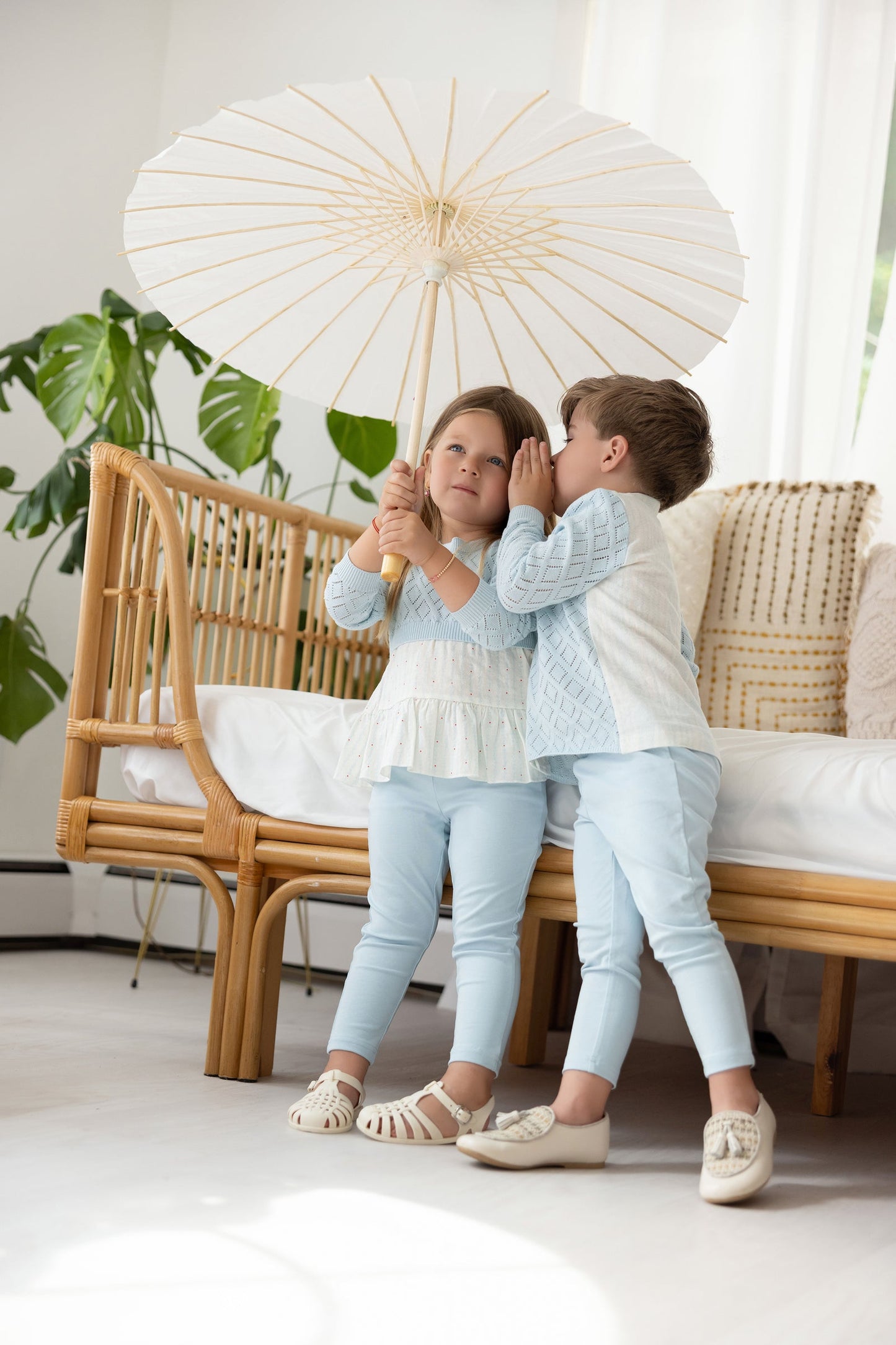 Miss Mini Pointelle Knit Shabbos Girl Set