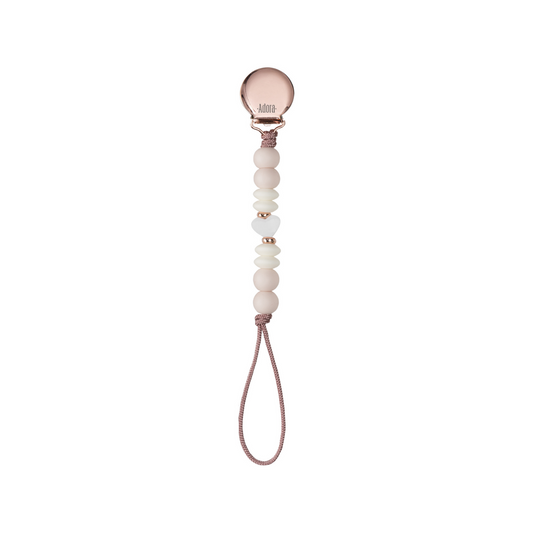 Adora Pacifier Clip (Blush Heart)