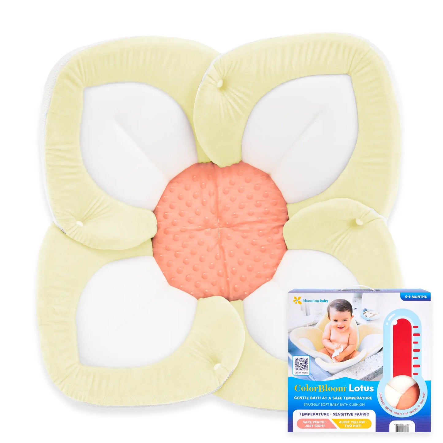 Blooming Bath Colorbloom Safe Lotus with Snaps (Peach-Alert Yellow)