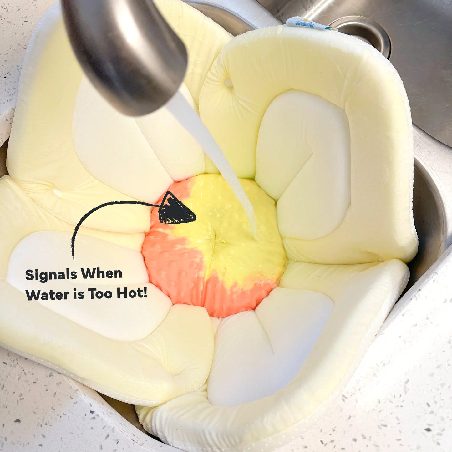 Blooming Bath Colorbloom Safe Lotus with Snaps (Peach-Alert Yellow)