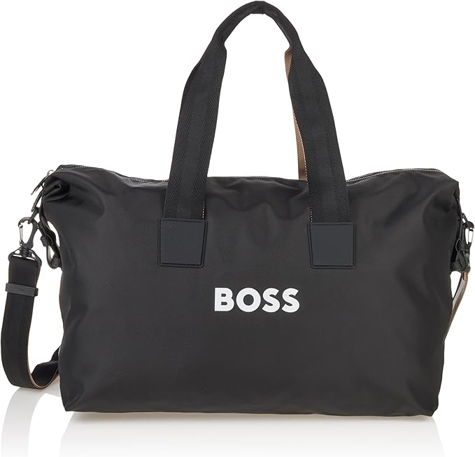 BOSS Tonal Logo Nylon Holdall Duffle Bag