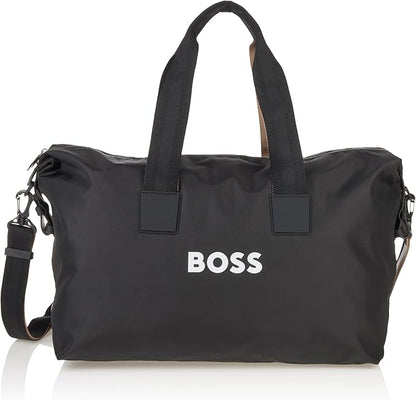 BOSS Tonal Logo Nylon Holdall Duffle Bag
