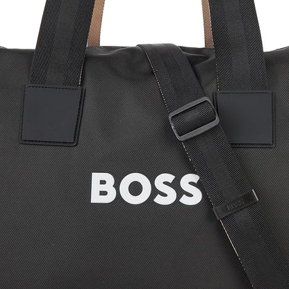 BOSS Tonal Logo Nylon Holdall Duffle Bag
