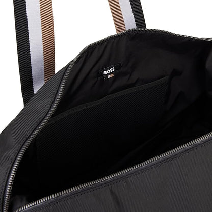 BOSS Tonal Logo Nylon Holdall Duffle Bag