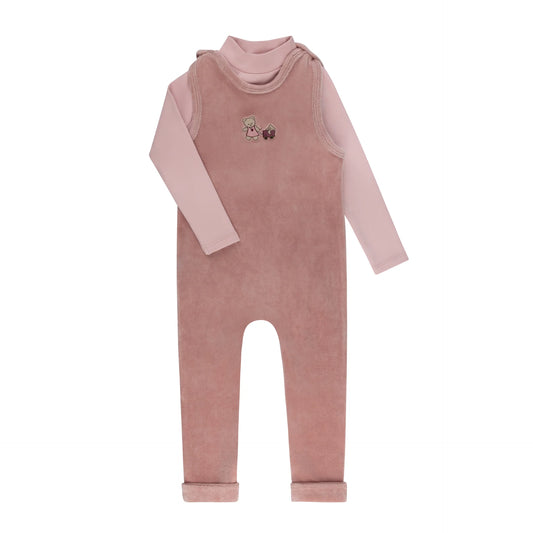 Aurora Embroidered Bear Mockneck & Overall (g)