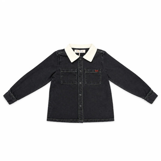 Teela Black Denim Boys Shirt