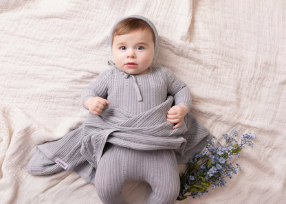 Mini Label Pointelle Knit Footie