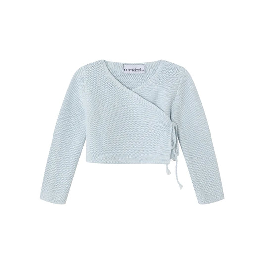 Mini Label Knit Wrap Cardigan