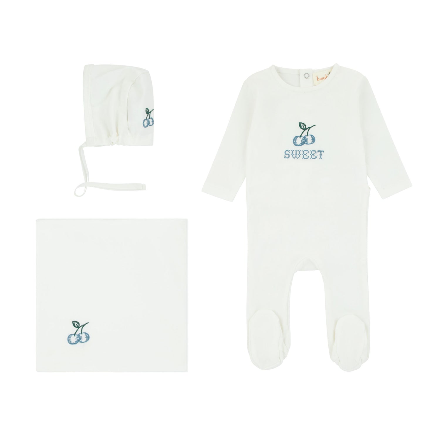 Bondoux Cherry 3pc Layette Set