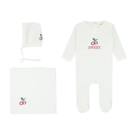 Bondoux Cherry 3pc Layette Set