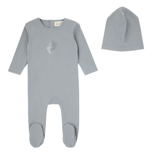 Bondoux Foot Print Footie & Hat