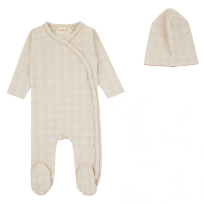 Bondoux Houndstooth Footie & Hat
