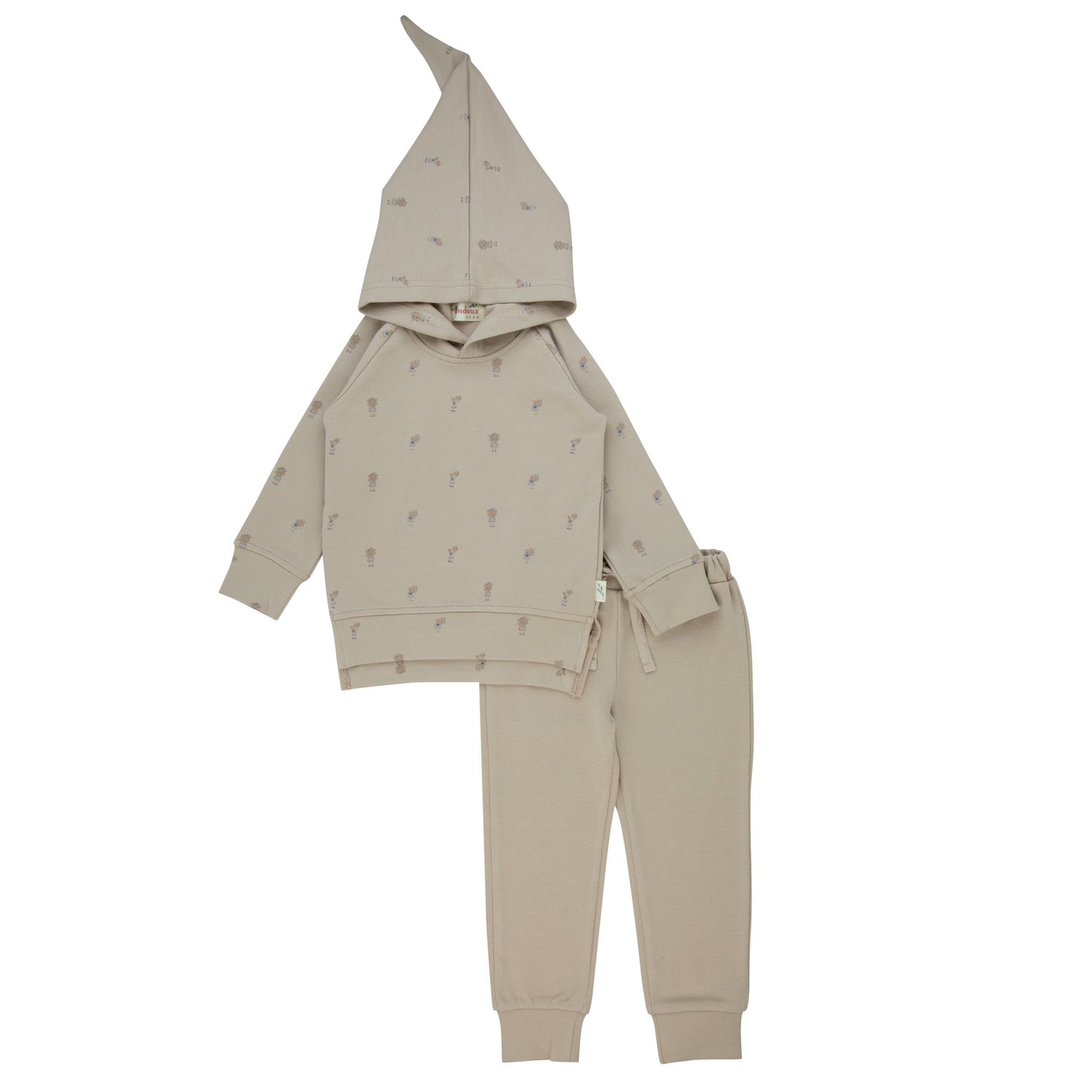 Bondoux Doll Print Easy Hoodie Top