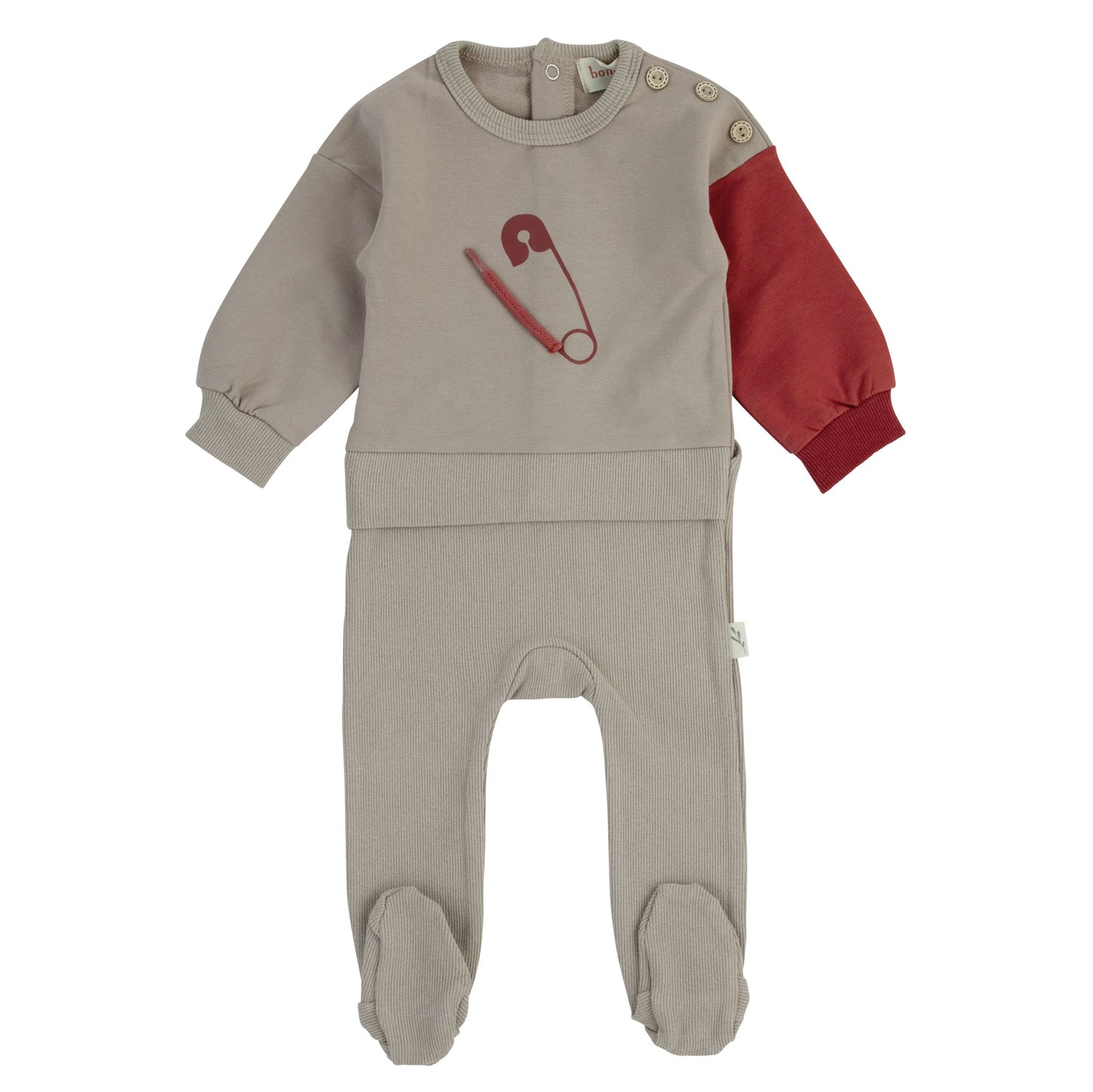 Bondoux Safety Pin Footie (girl)