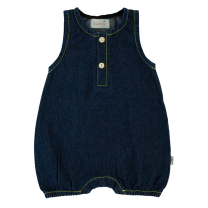 Bondoux Denim & Yellow Baby Romper