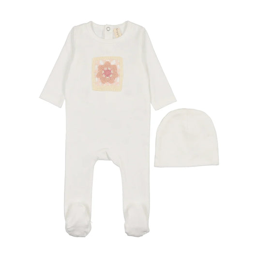 Bonjoy Crochet Footie & Hat (girl)