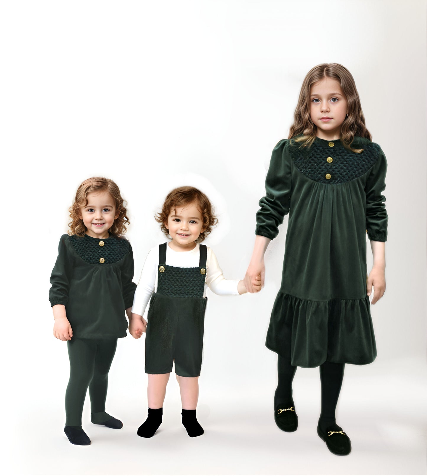 Buckingham Bottle Green 2pc Girl set