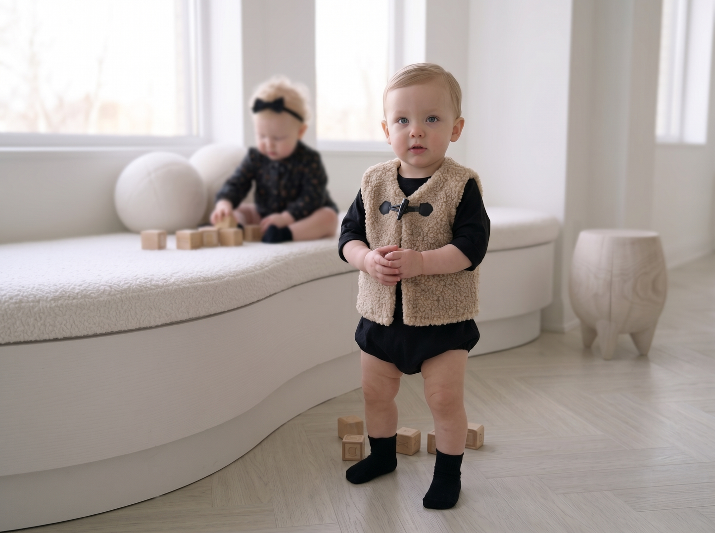 Tiny Too Black Baby Twill Bloomer