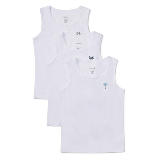 Boy's Ribbed 'On the Move' Tank Undershirts