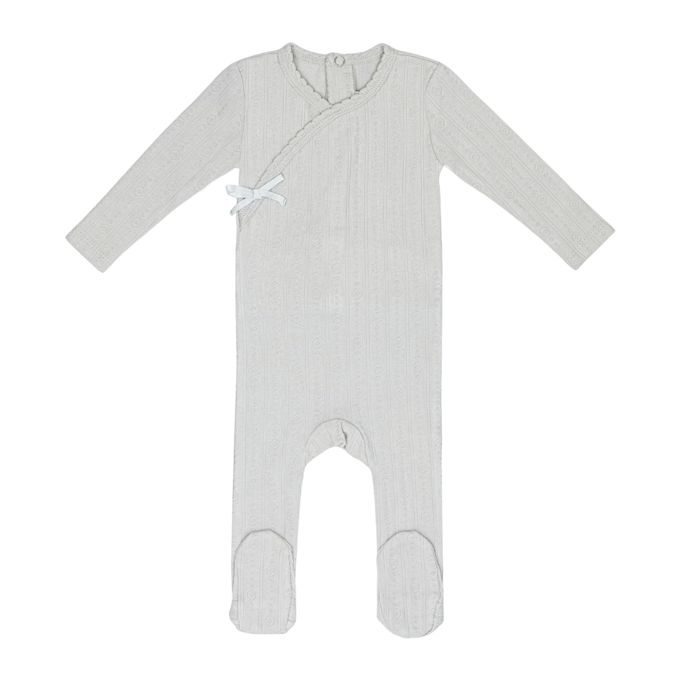 Mini Label Circle Wrapover Pointelle Footie