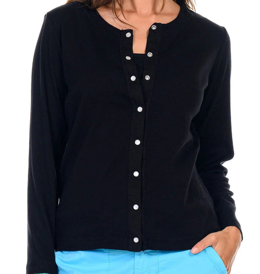 Buckingham Rib Sleeve Cardigan