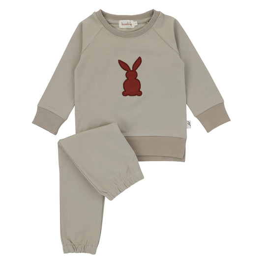 Bondoux Bunny Applique 2pc Set Girl