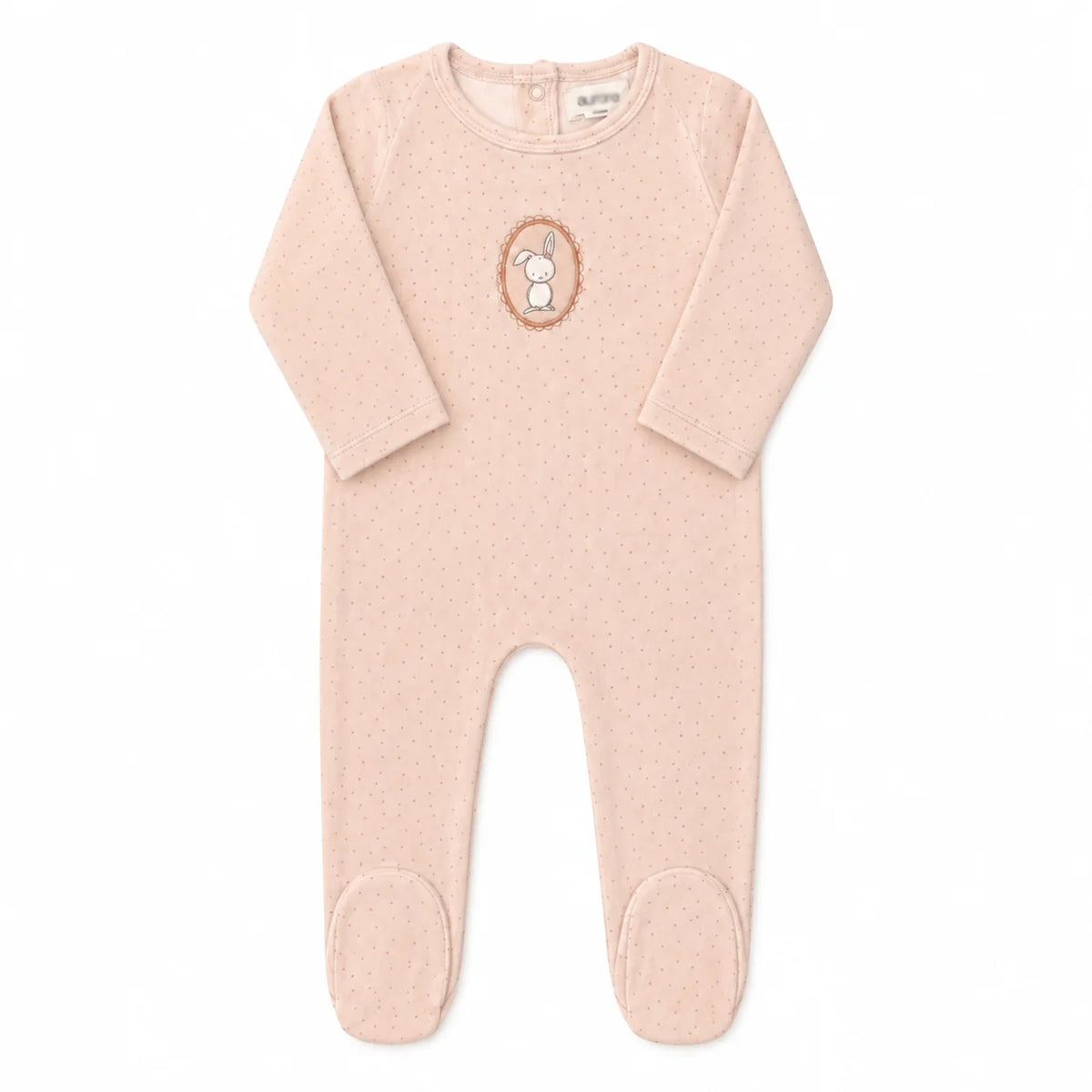 Aurora Bunny Pin Dot Footie (g)