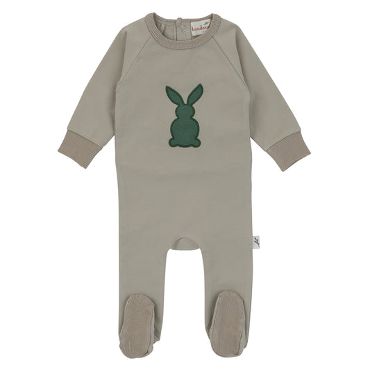 Bondoux Bunny Applique Beige Footie Boy