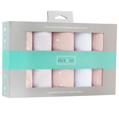 Ely's & Co Burp Clothes (5 pack, Pink Classic)