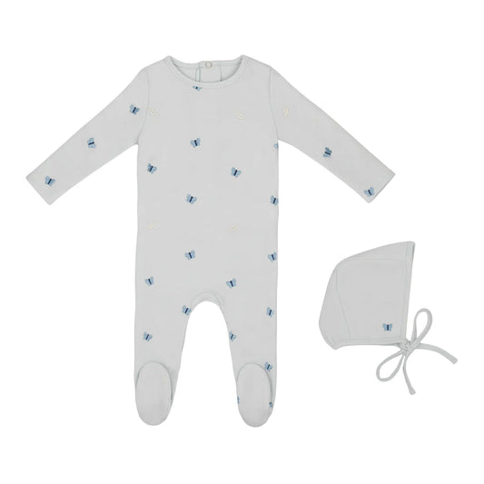 Mini Label Embroidered Leaf Footie