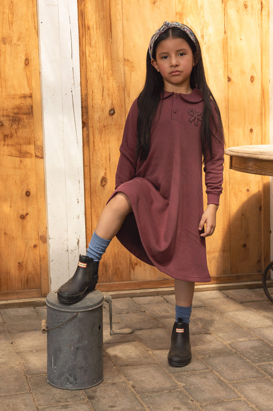 Bondoux Sherpa Embroidery Dress